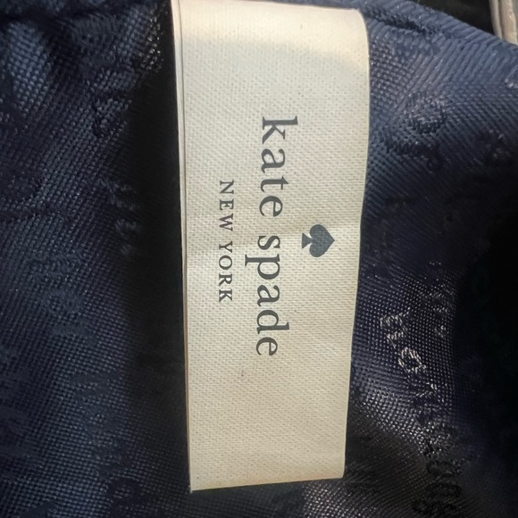 👜 💙 Kate Spade Cameron Navy & Almond Satchel | Two-Tone Pebbled Leather - Picture 10 of 16